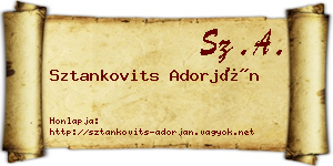 Sztankovits Adorján névjegykártya